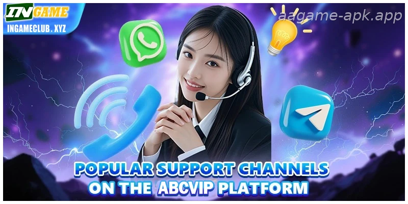 Popular support channels on the AAGAME site